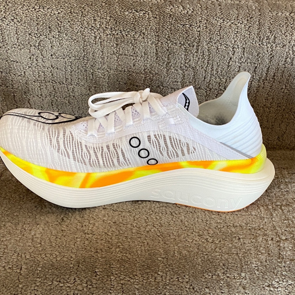 Saucony ENDORPHIN ELITE 2 White and Yellow Athletic Shoes